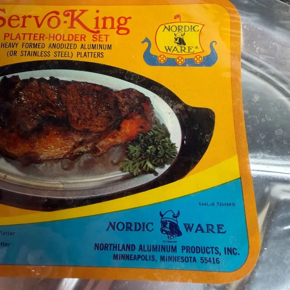 Vintage Nordic Ware Servo-King Steak Platter Holders Bakelite NOS 3 Sets + 6